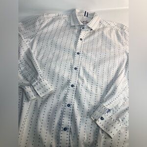 Robert Graham Modern American Long Sleeve Polka Dot Button Shirt 2Xl